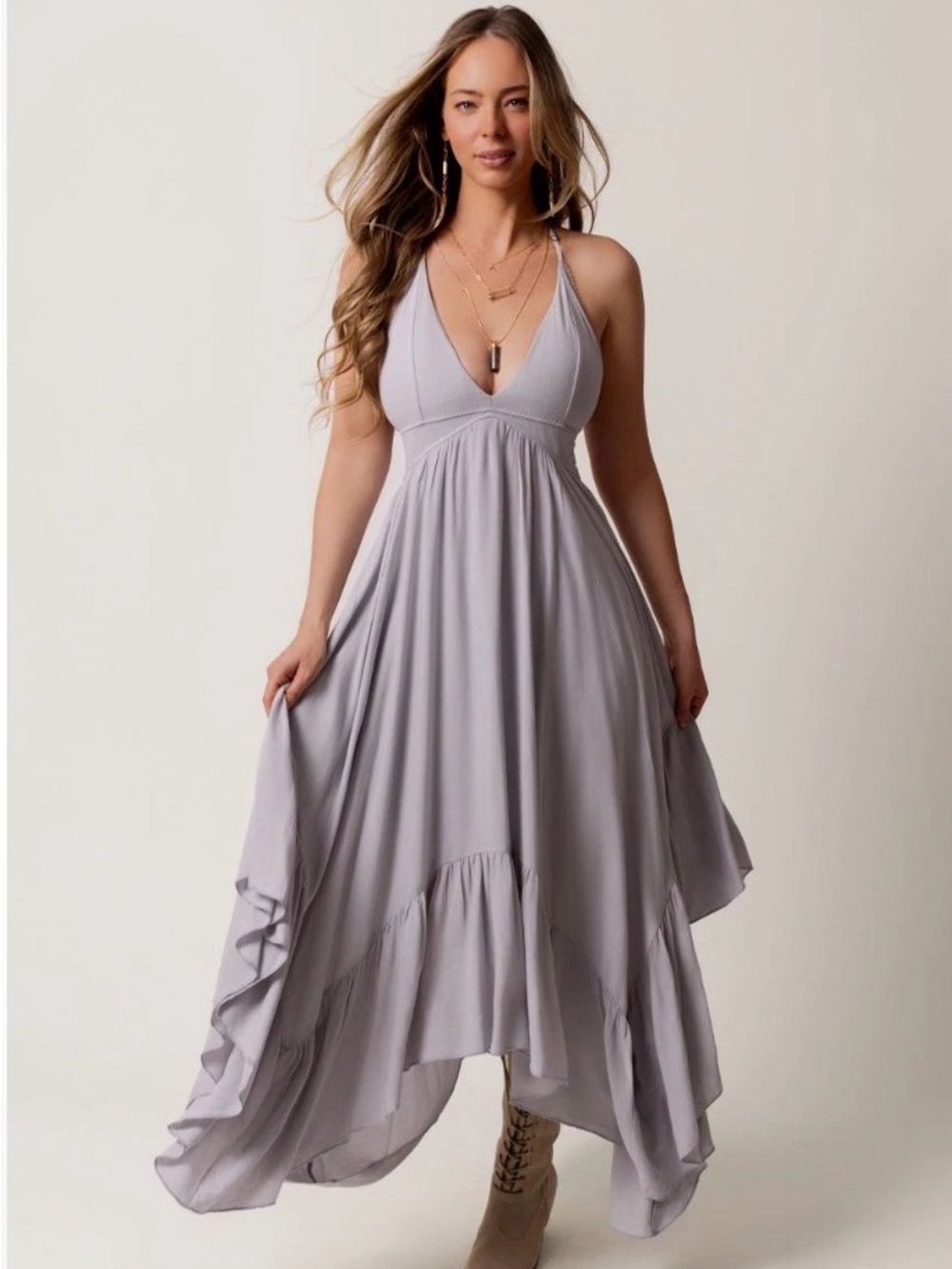NWT Joyfolie Lynsey Dress Blue Fog Medium Womens Casual Stylish W's-App-Dress